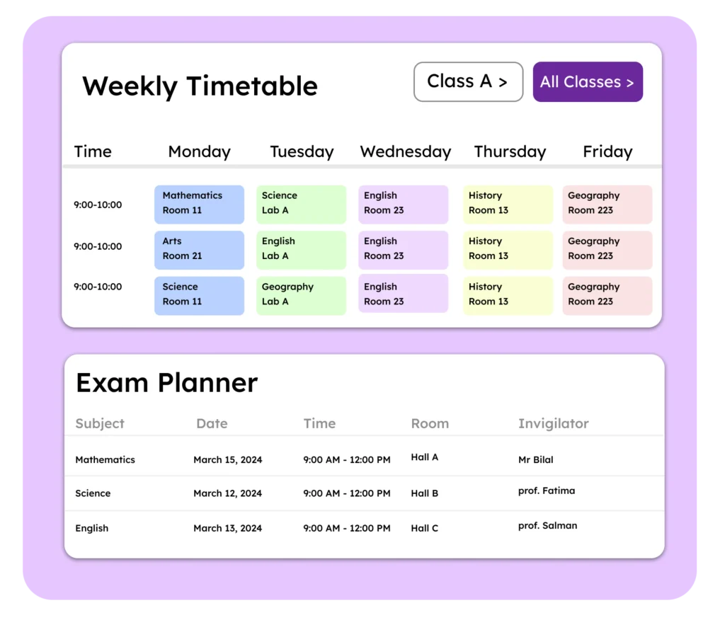 Timetable & Scheduling